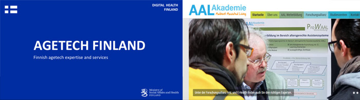 Grafik: Onlineseminar von Agetech Finnland und Deutschland